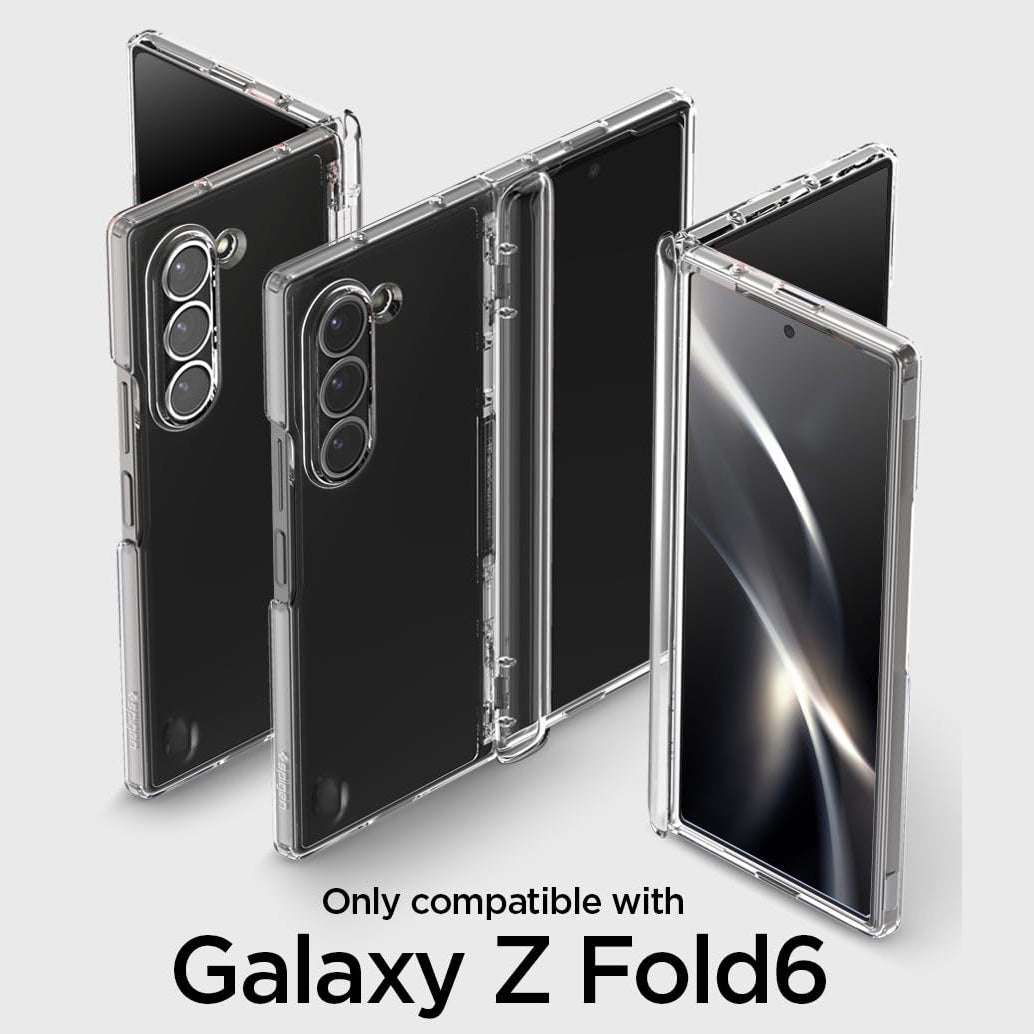 Samsung Galaxy Z Fold 6 Cristal Clear Case with Hinge Protection & Inbuilt Front Glass