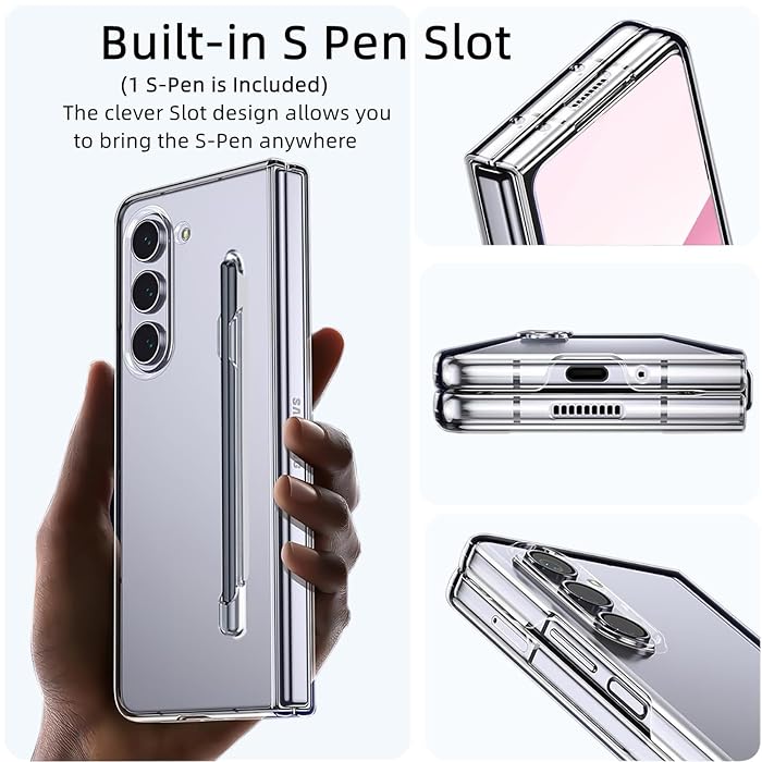 Samsung Galaxy Z Fold 4 Cristal Clear Transparent Case with S Pen - Clear