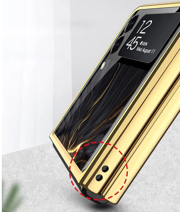 Samsung Galaxy Z Flip 6 Lion Pattern Glass Case