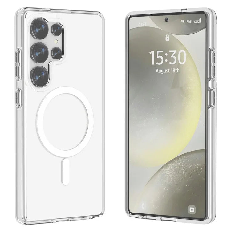Samsung Galaxy S25 Ultra Clear Back Cover Case with MagSafe - Transparent