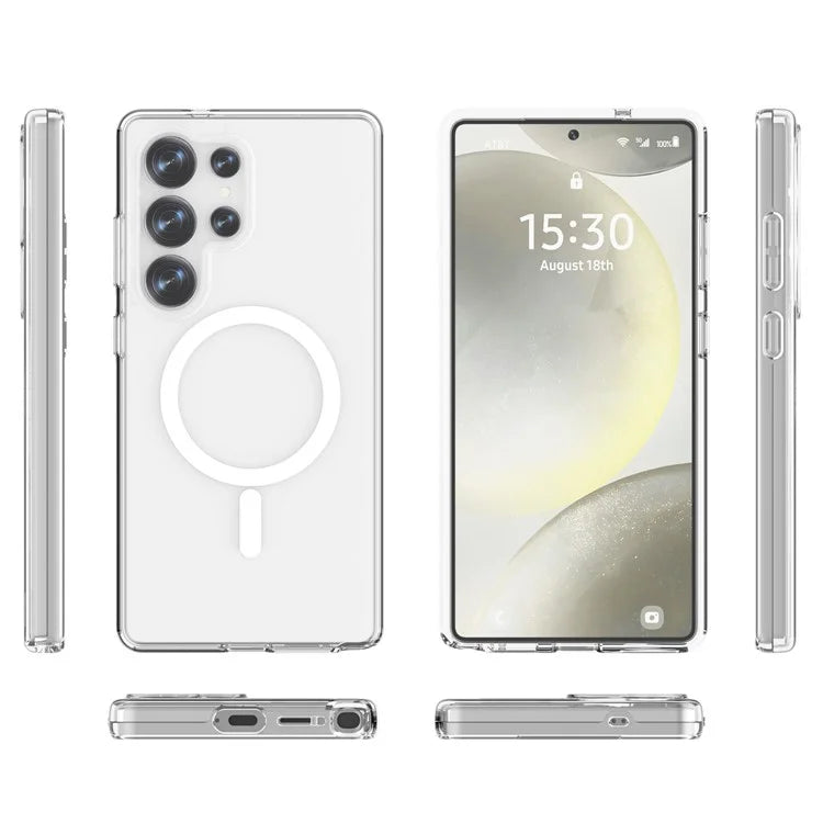 Samsung Galaxy S25 Ultra Clear Back Cover Case with MagSafe - Transparent
