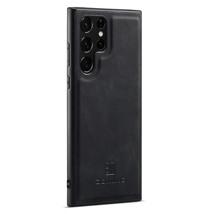 Samsung Galaxy S25 Ultra PU Leather PC+TPU Hybrid Phone Shell - Black