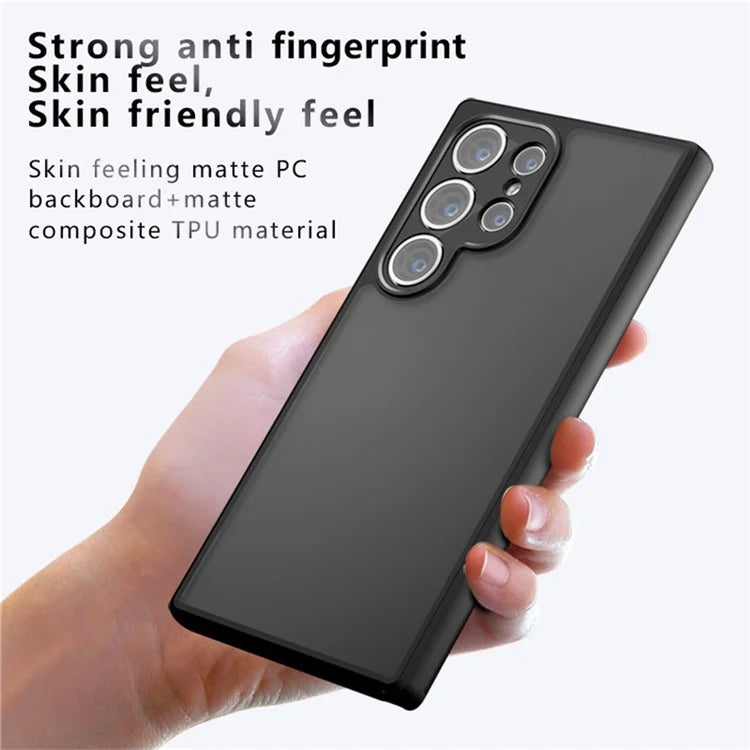 Samsung Galaxy S25 Ultra Drop-Proof TPU + PC Matte Back Phone Cover - Smoke Matte