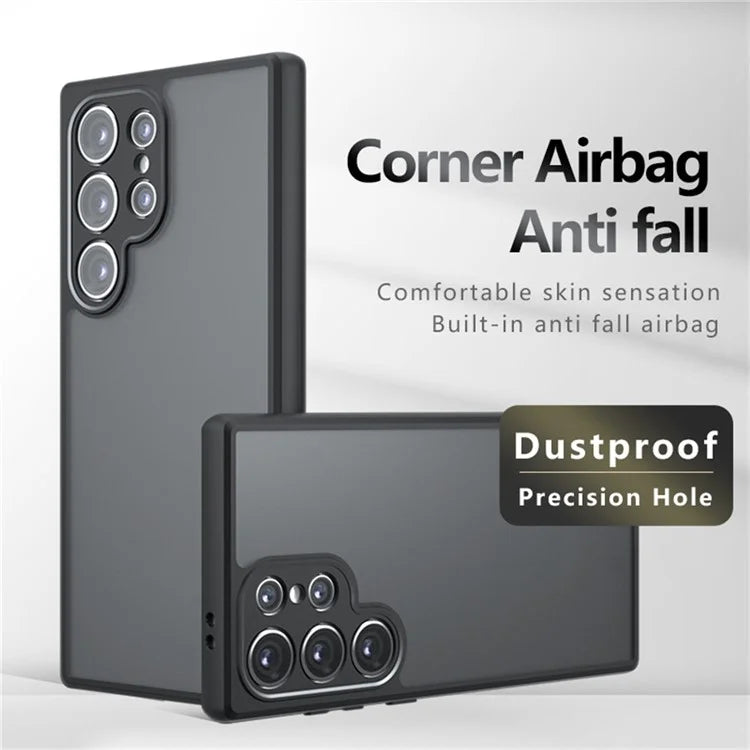 Samsung Galaxy S25 Ultra Drop-Proof TPU + PC Matte Back Phone Cover - Smoke Matte