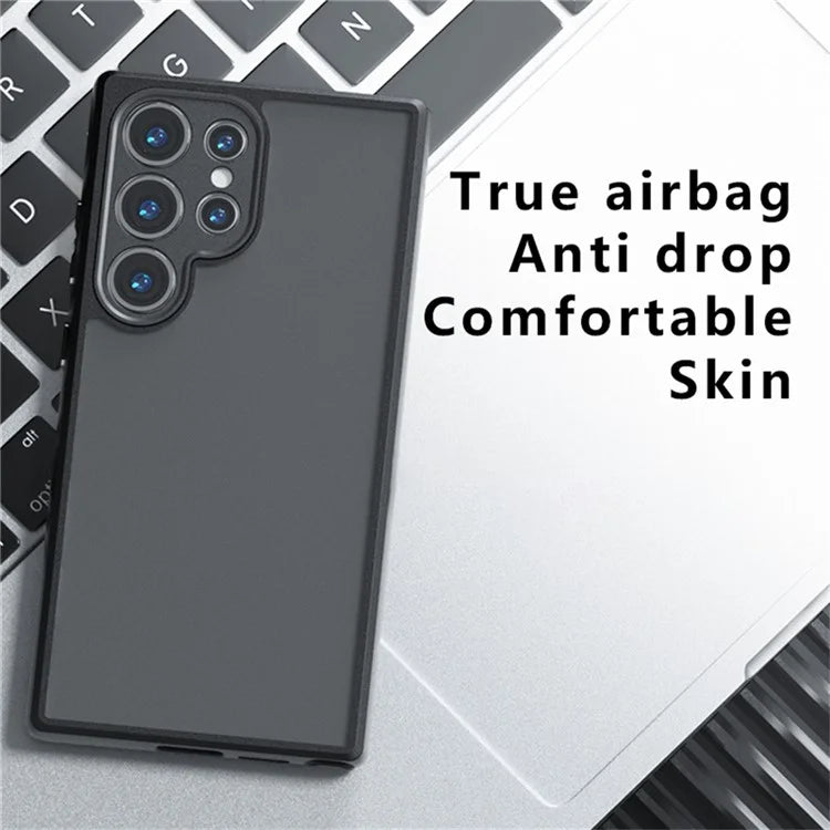 Samsung Galaxy S25 Ultra Drop-Proof TPU + PC Matte Back Phone Cover - Smoke Matte