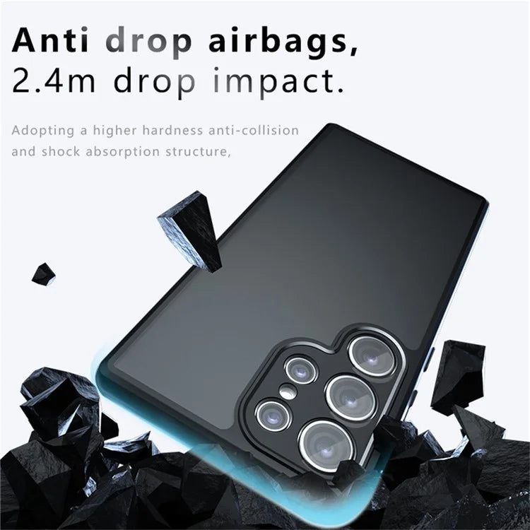 Samsung Galaxy S25 Ultra Drop-Proof TPU + PC Matte Back Phone Cover - Smoke Matte