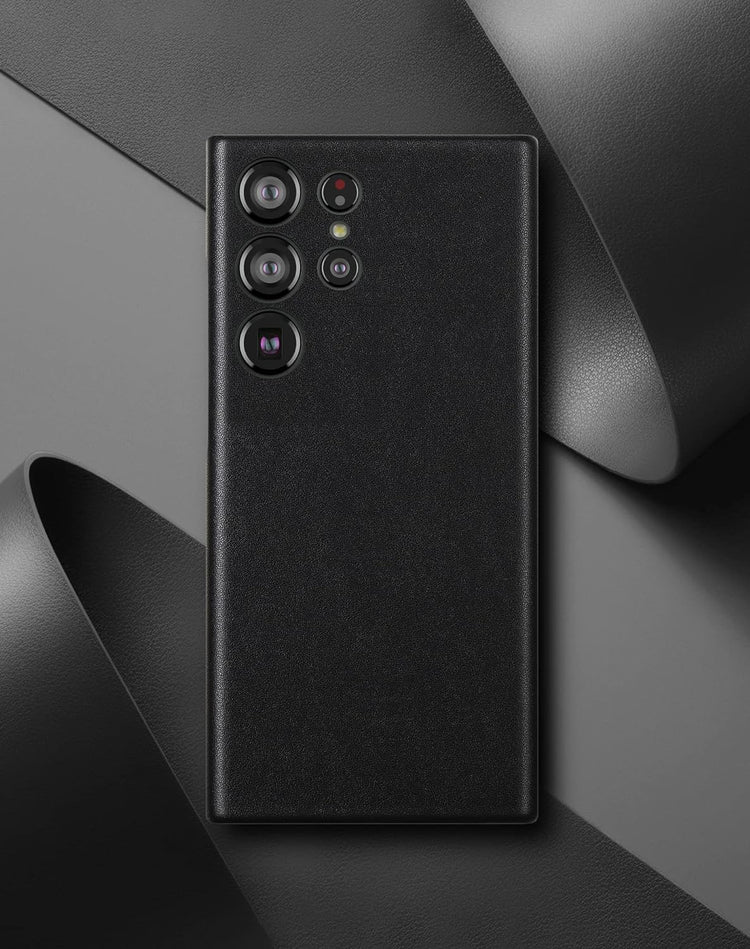 Samsung Galaxy S23 Ultra Vegan Leather Case - Black