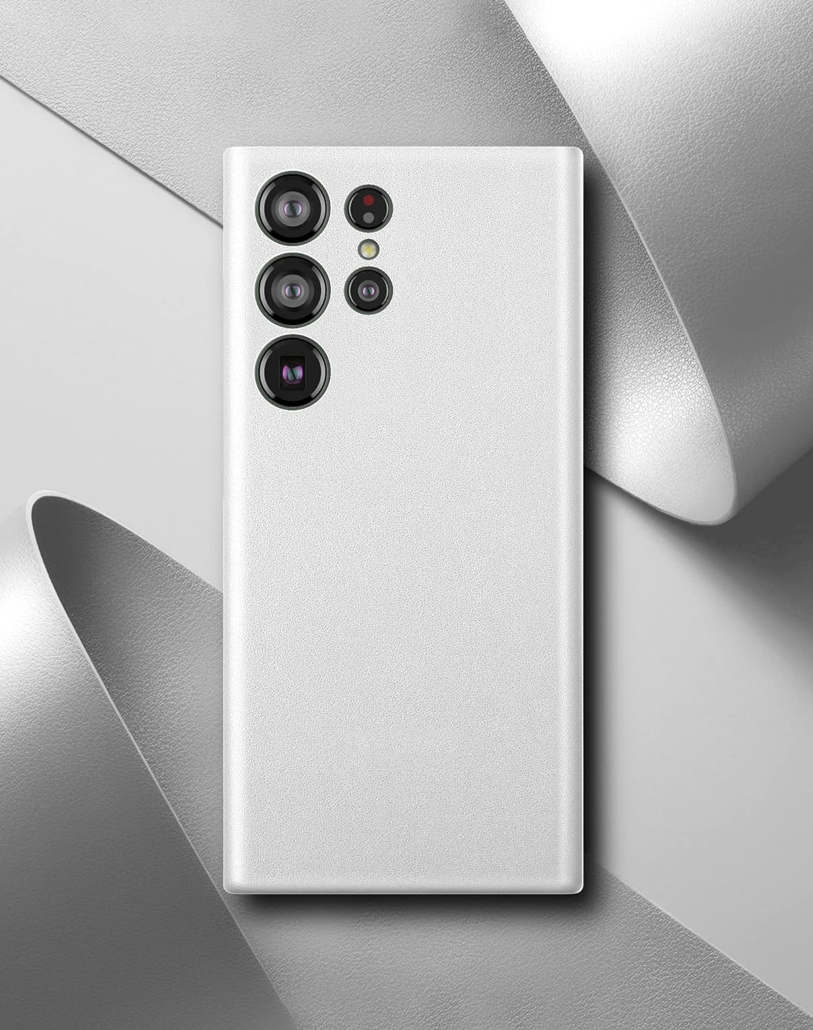 Samsung Galaxy S23 Ultra Vegan Leather Case Slim Profile - White