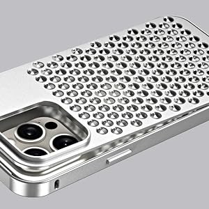 iPhone 15 Pro Metal Heat Dissipation Pure Aluminium Cooling Case with Aroma - Gray