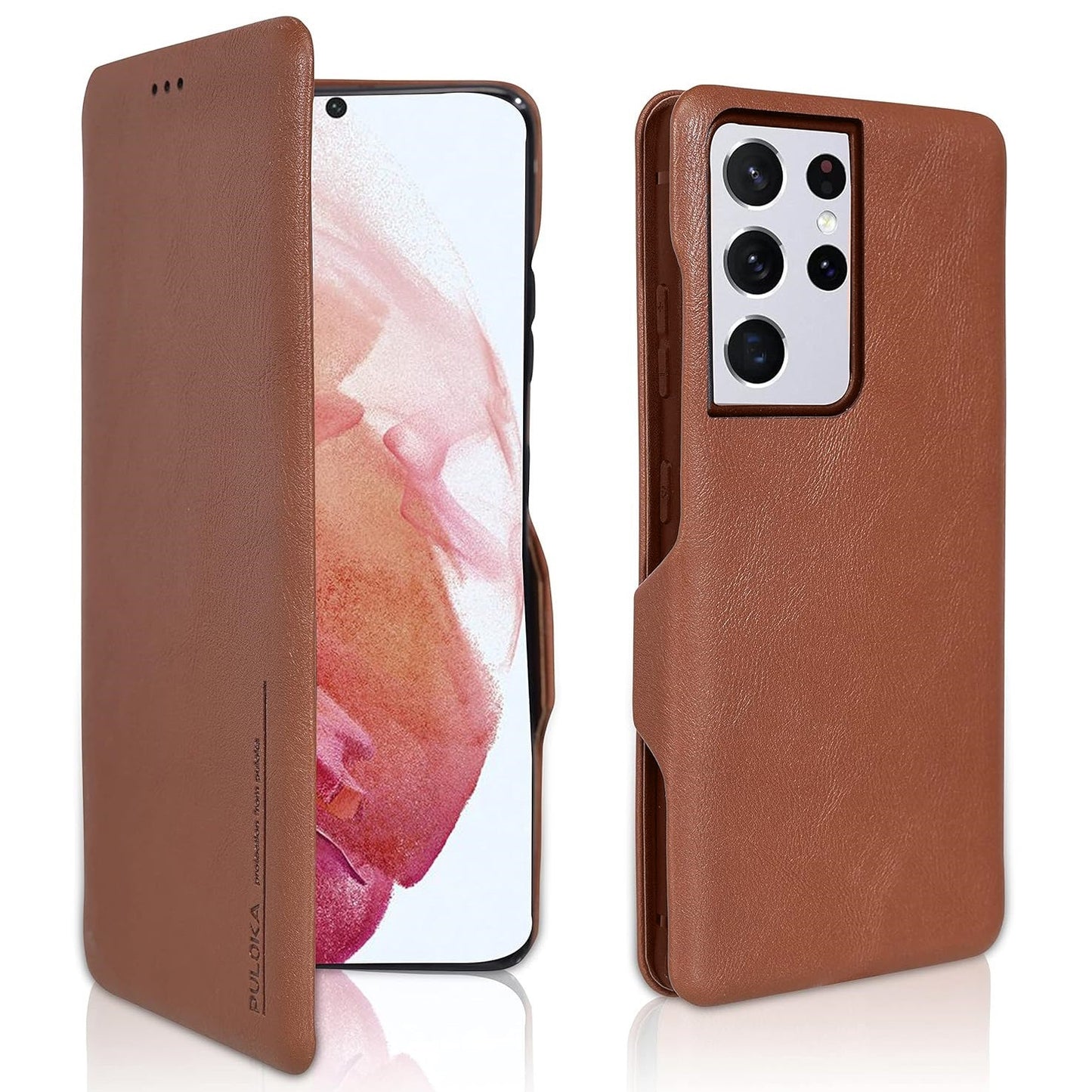 Samsung Galaxy S25 Ultra Shockproof Flip Cover - Brown