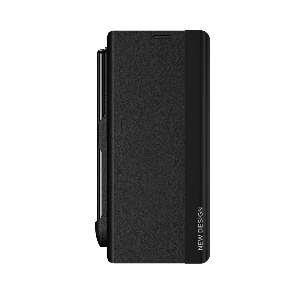 Samsung Galaxy Z Fold 6 Leather Flip Case With Stylus & S Pen Holder