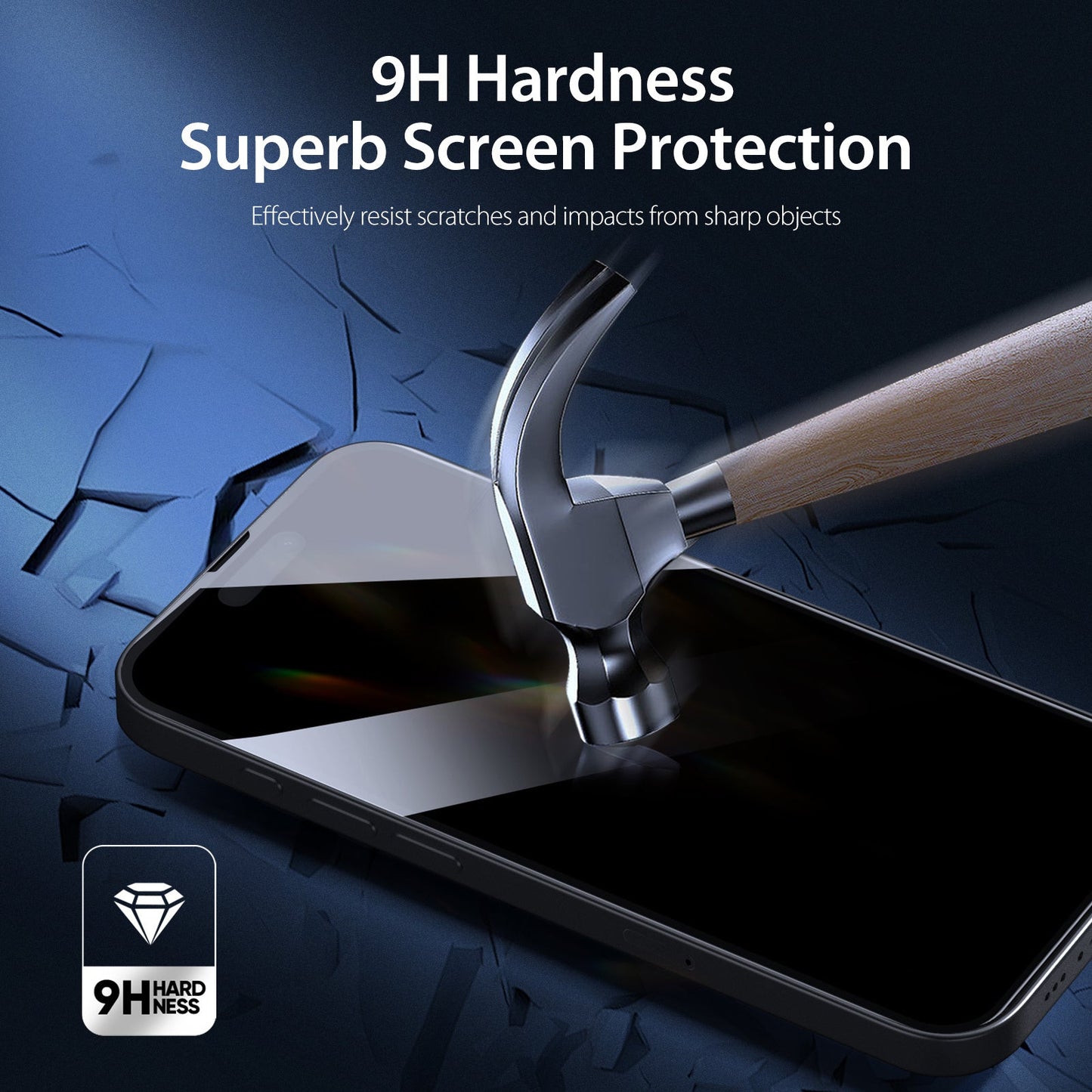 iPhone 13 Anti Spy Privacy Tempered Glass Screen Protector