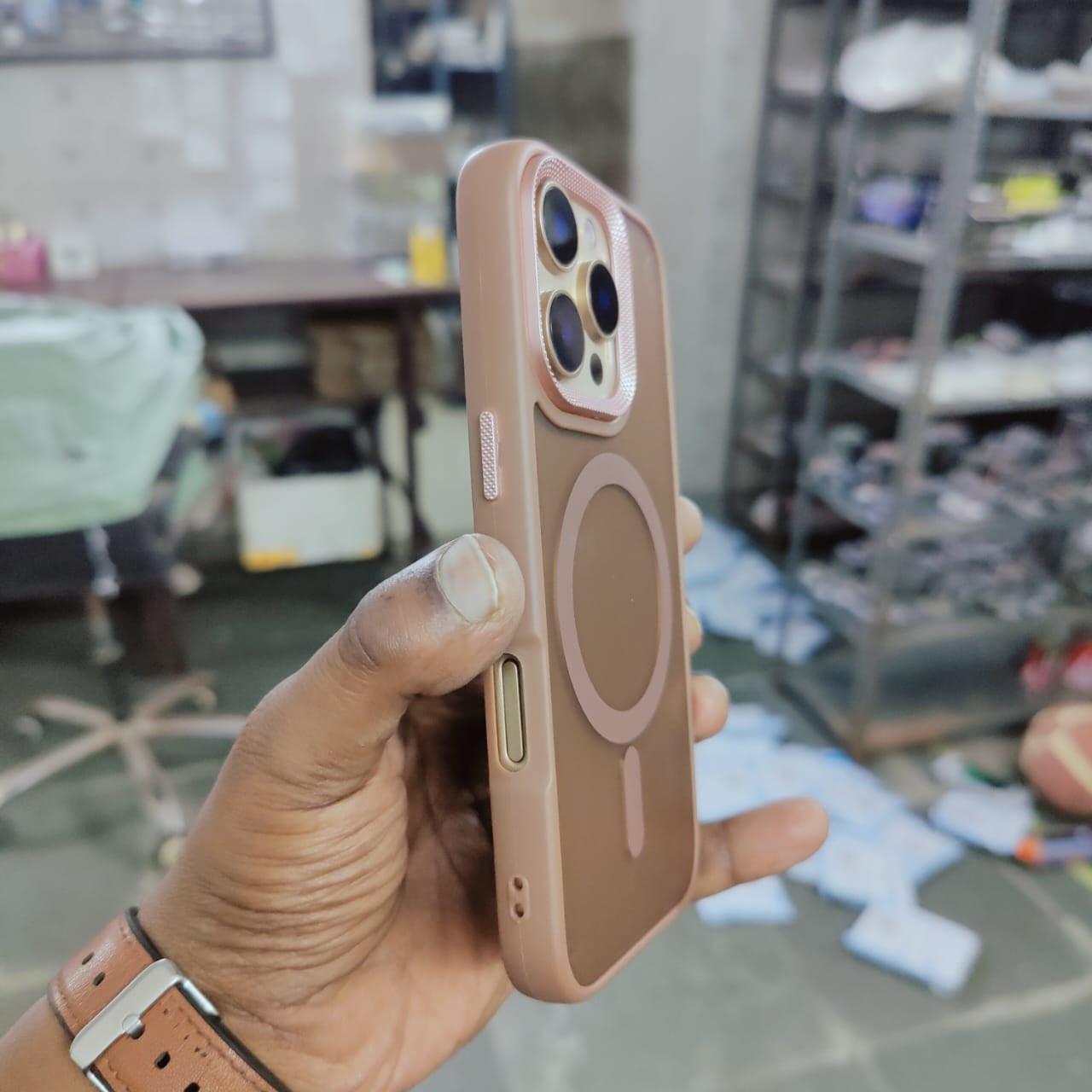 iPhone 16 Pro Max Semi Transparent Matte Frosted Case with Magsafe - Desert