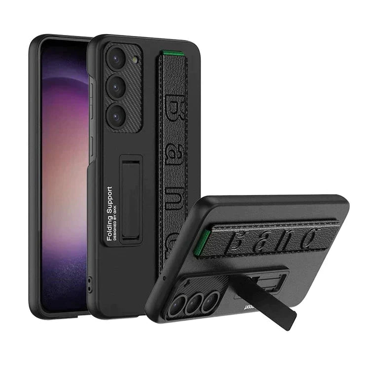 Samsung Galaxy S24 Slim Hard PC with Wrist Strap Lightweight Camera Protection Band Case-Green
