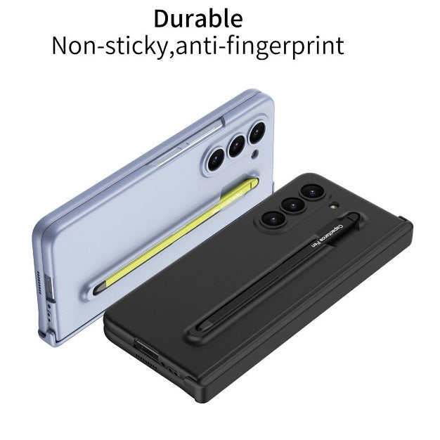 Samsung Galaxy Z Fold 6 Slim PC Case with Magnetic Hinge Protection Metal Pen & Front Glass