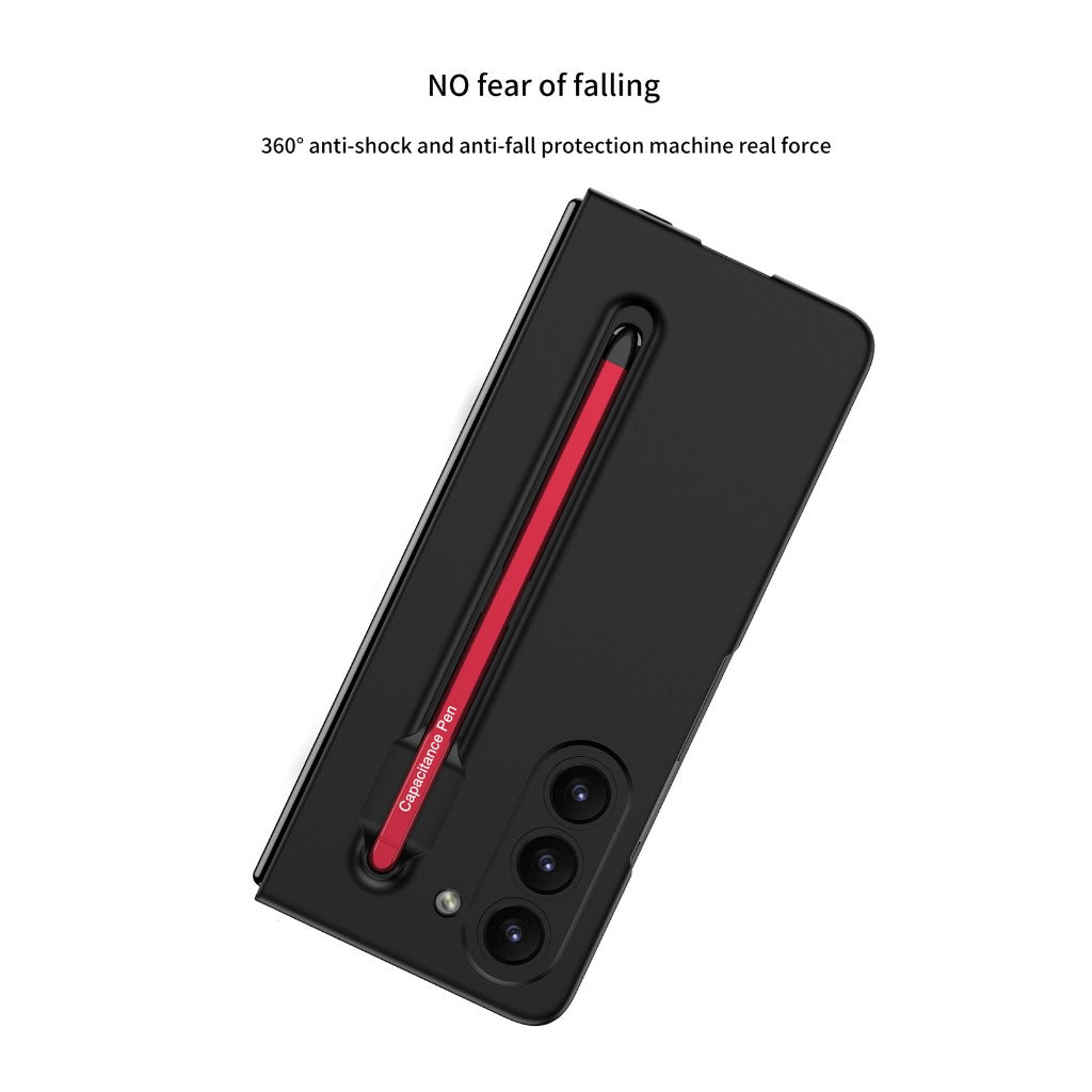 Samsung Galaxy Z Fold 6 Stylish Matte PC Case with Metal Pen & Front Glass