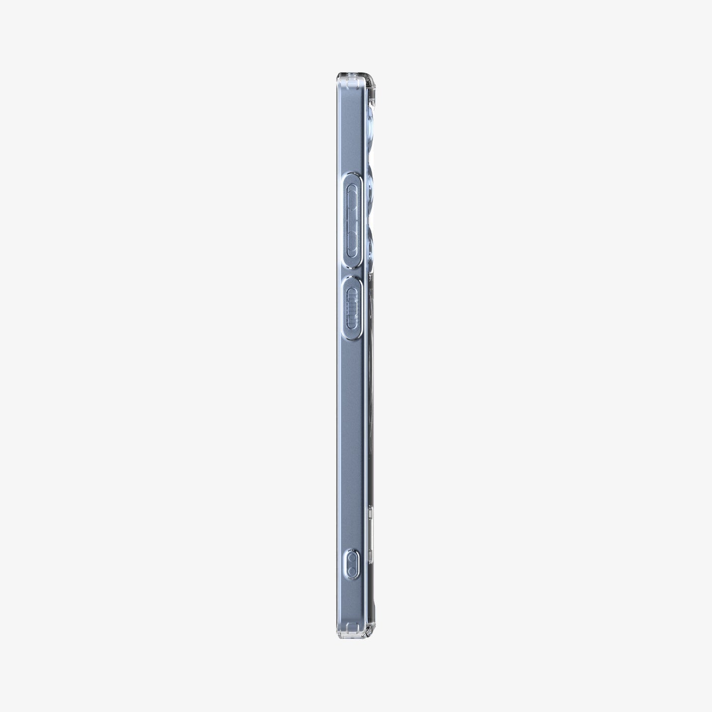 Samsung Galaxy S25 Ultra Shockproof Transparent Case with Metal Kickstand Holder - Clear