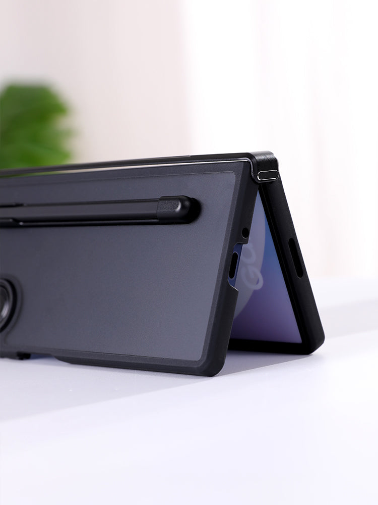 Samsung Galaxy Z Fold 5 Shockproof Case with Hinge Protection & Stylus - Smoke