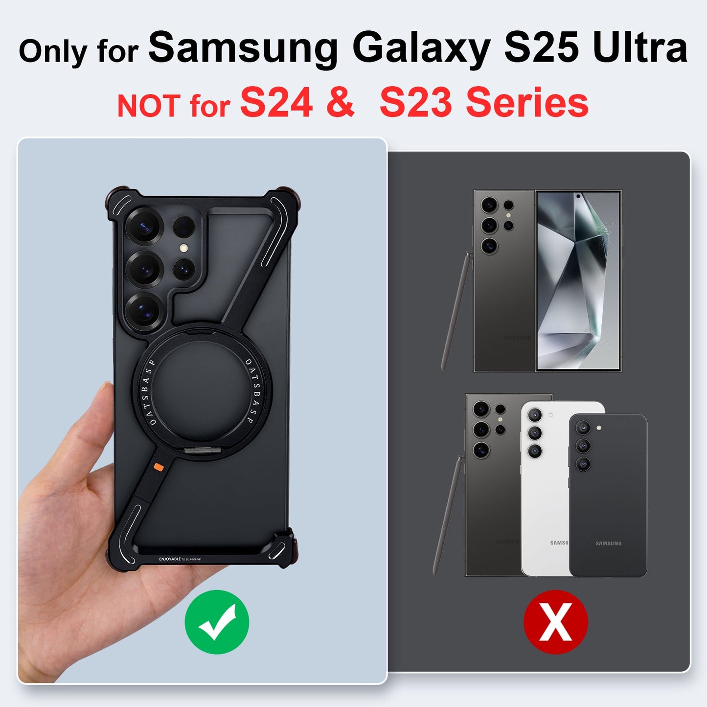 Samsung Galaxy S25 Ultra Z Shape Metal Bumper Case with Magsafe & 360° Rotatable Kickstand - Desert