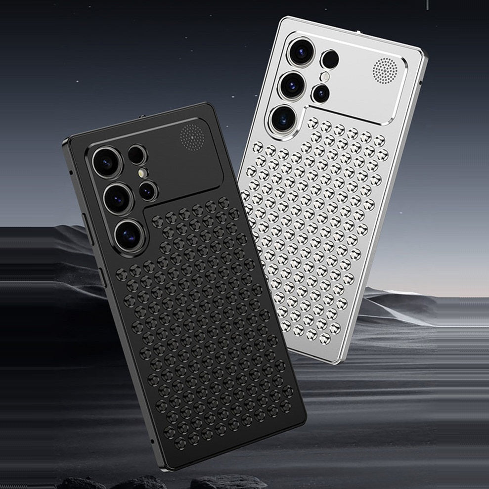 Samsung Galaxy S25 Ultra Metal Heat Dissipation Aluminum Case with Fragrance Aroma - Silver