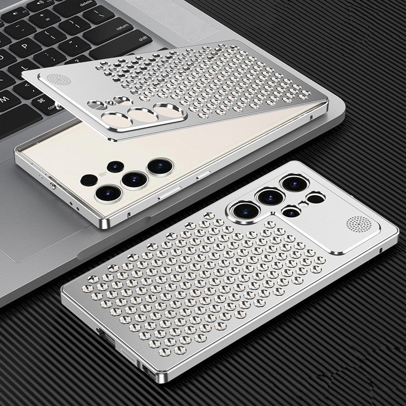 Samsung Galaxy S25 Ultra Metal Heat Dissipation Aluminum Case with Fragrance Aroma - Silver