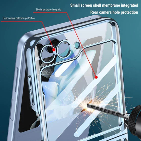 Samsung Galaxy Z Flip 5 Ultra-Thin Protective Chrome Series Case - Silver