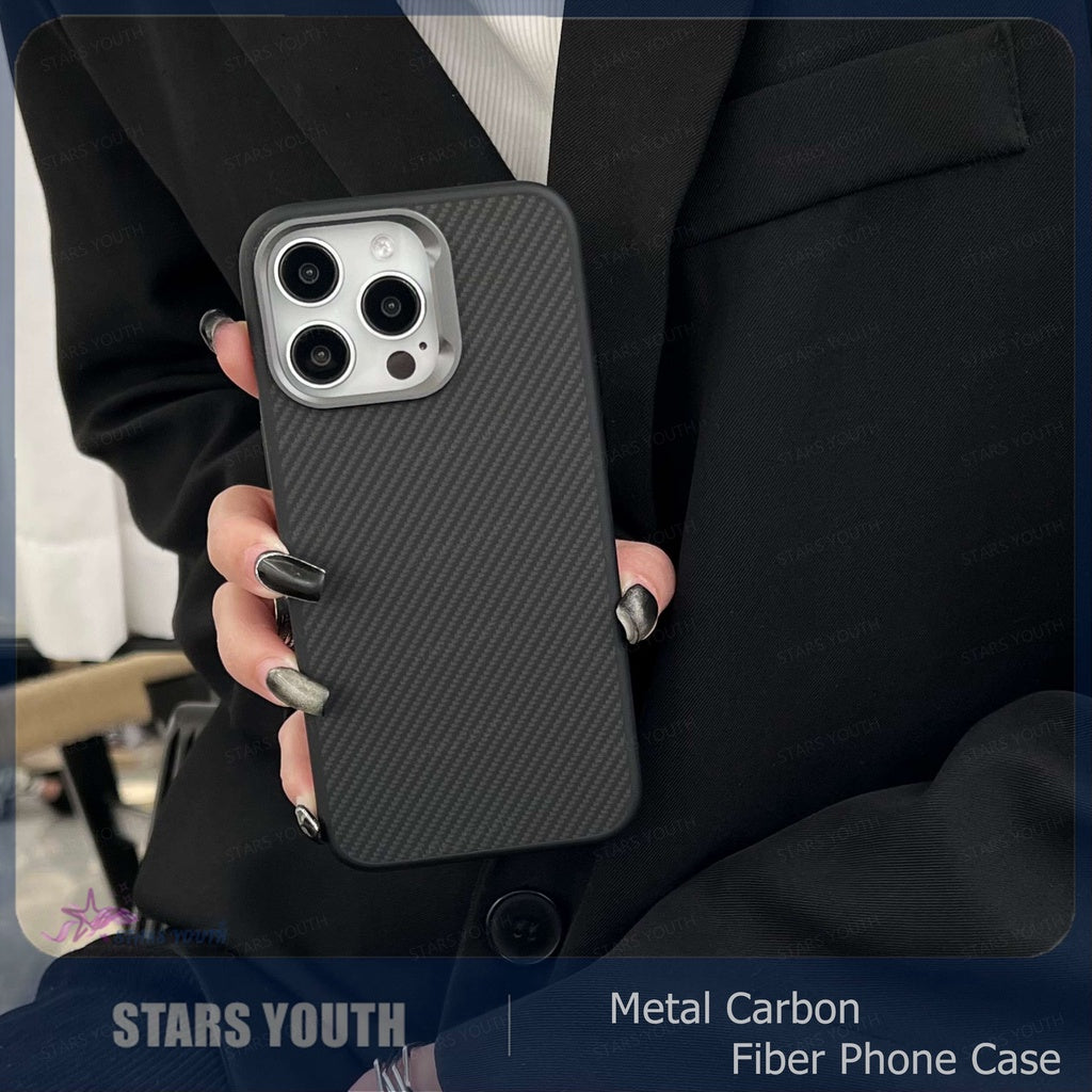 iPhone 15 Pro Max Smooth & Sleek Finish Soft Carbon Case - Black