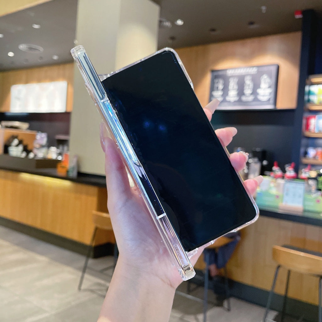 Samsung Galaxy Z Fold5 Cristal Clear Transparent Case with S Pen & Front Glass Protection - Clear