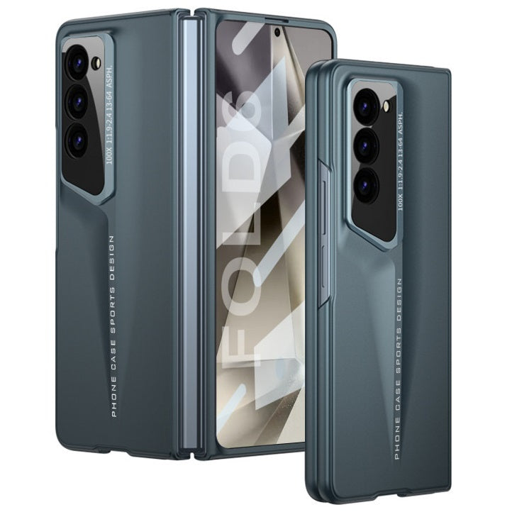 Samsung Galaxy Z Fold 6 Car Style PC Case with Camera & Front Glass Protection