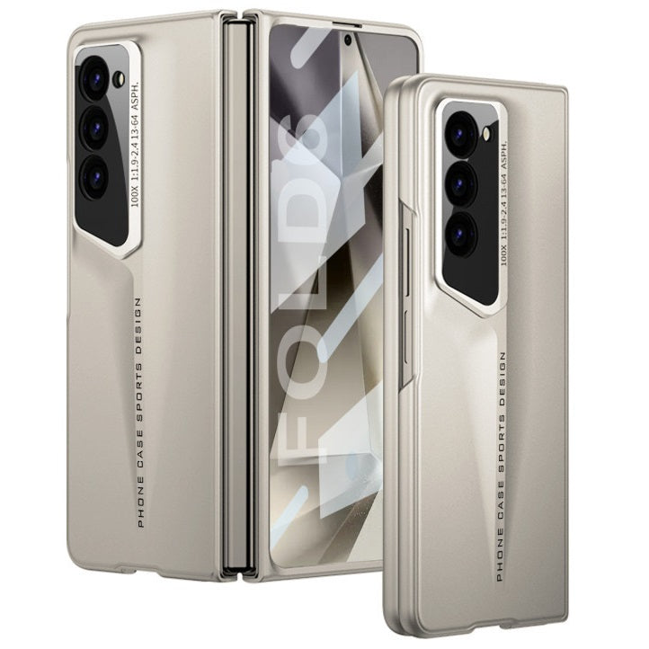 Samsung Galaxy Z Fold 6 Car Style PC Case with Camera & Front Glass Protection