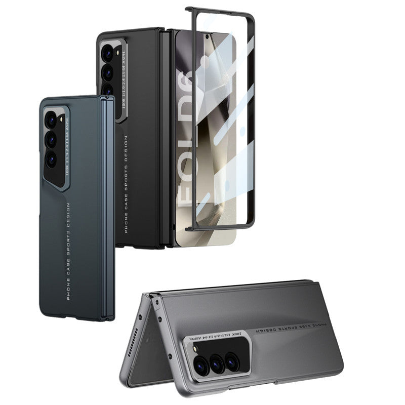 Samsung Galaxy Z Fold 6 Car Style PC Case with Camera & Front Glass Protection