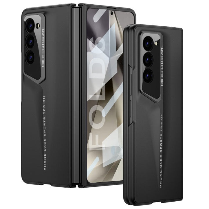 Samsung Galaxy Z Fold 6 Car Style PC Case with Camera & Front Glass Protection