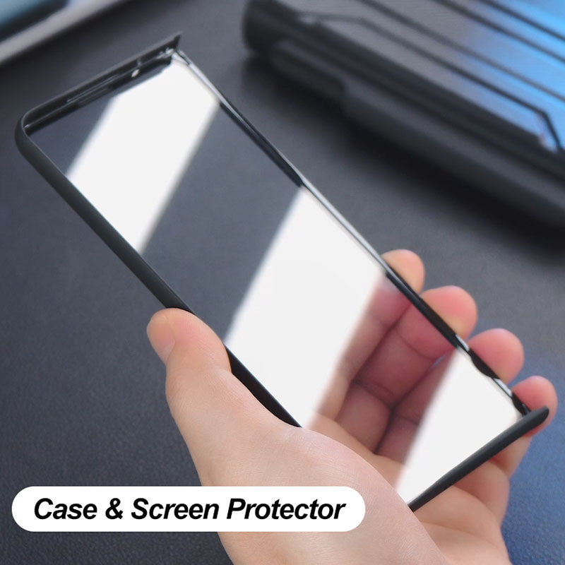 Samsung Galaxy Z Fold 6 GKK Deer Pattern Glass Flip Case With Front Glass - Green