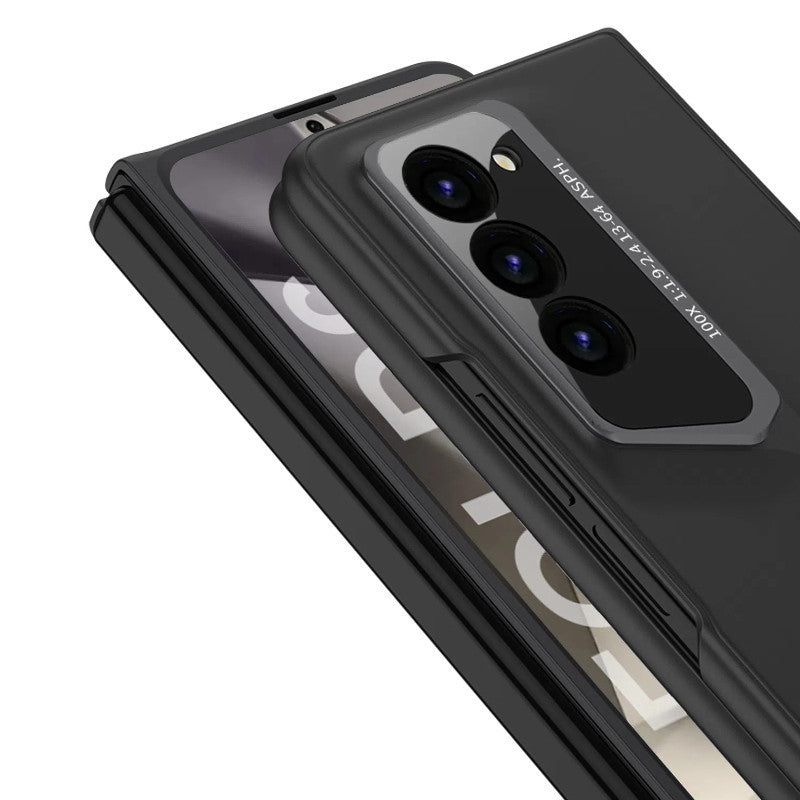 Samsung Galaxy Z Fold 6 Car Style PC Case with Camera & Front Glass Protection