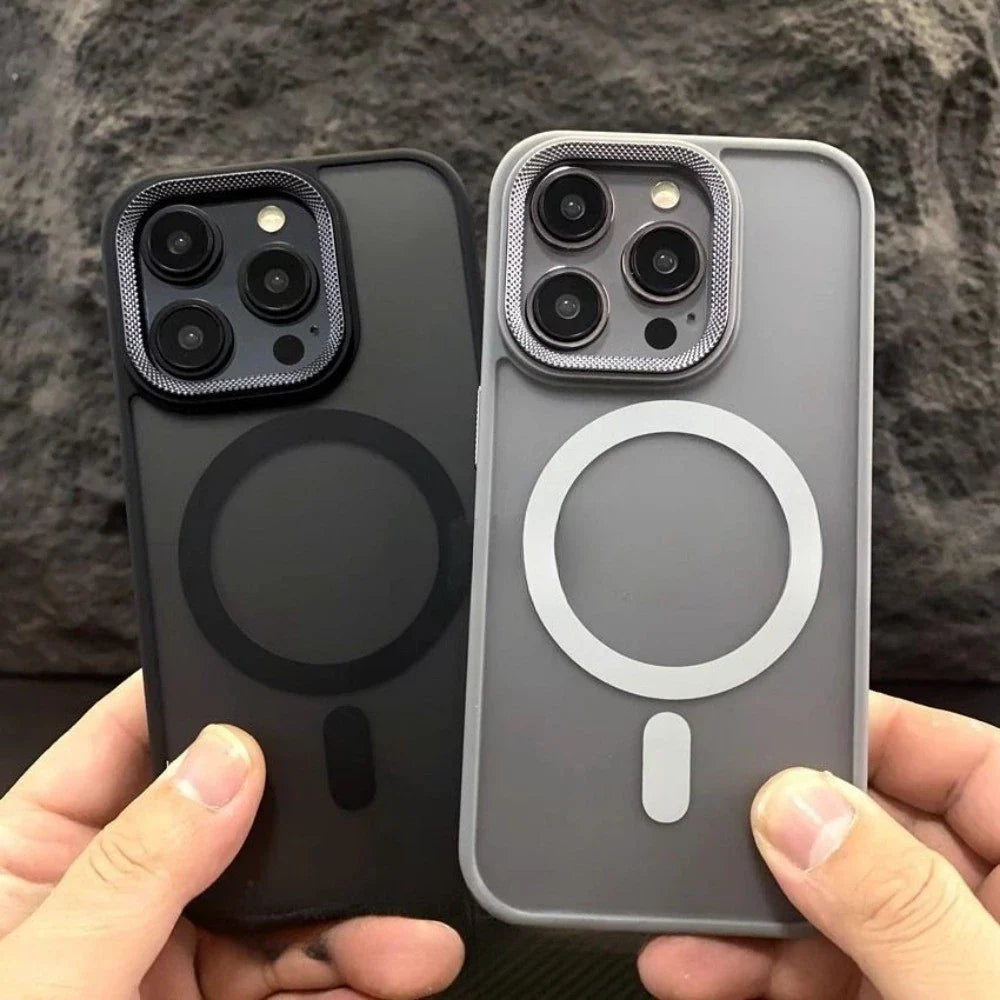 iPhone 16 Pro Semi Transparent Matte Frosted Case with Magsafe - Black
