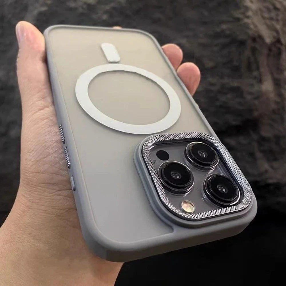 iPhone 16 Pro Max Semi Transparent Matte Frosted Case with Magsafe - Gray
