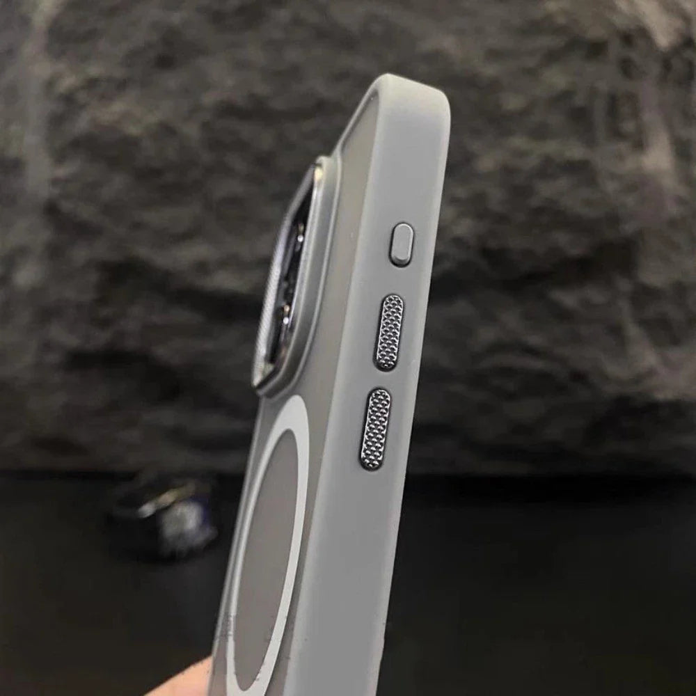 iPhone 16 Pro Semi Transparent Matte Frosted Case with Magsafe - Black