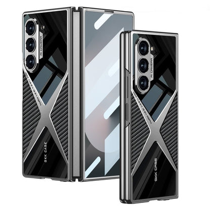 Samsung Galaxy Z Fold 6 GKK X Pattern Leather & Glass Back Cover with Front Glass