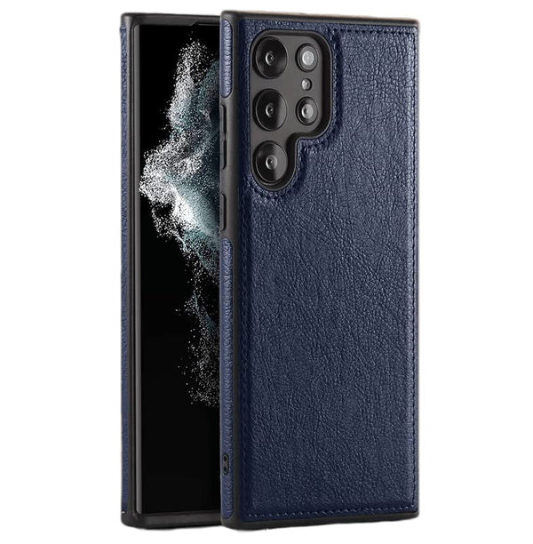 Samsung Galaxy S23 Ultra Leather Case - Blue