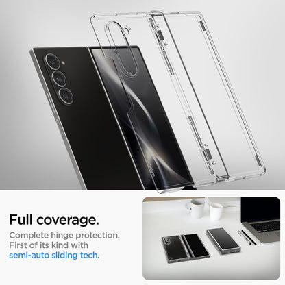 Samsung Galaxy Z Fold 6 Cristal Clear Case with Hinge Protection & Inbuilt Front Glass