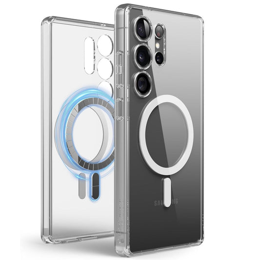 Samsung Galaxy S25 Ultra Shockproof Clear Magsafe Case - Transparent