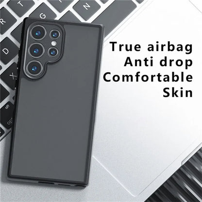 Samsung Galaxy S25 Ultra Drop-Proof TPU + PC Matte Back Phone Cover - Smoke Matte