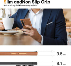 Samsung Galaxy S24 Ultra Leather Case Slim Profile - Brown