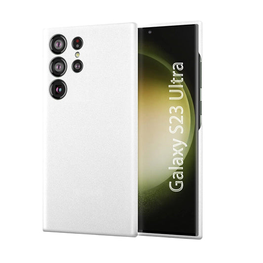 Samsung Galaxy S23 Ultra Vegan Leather Case Slim Profile - White