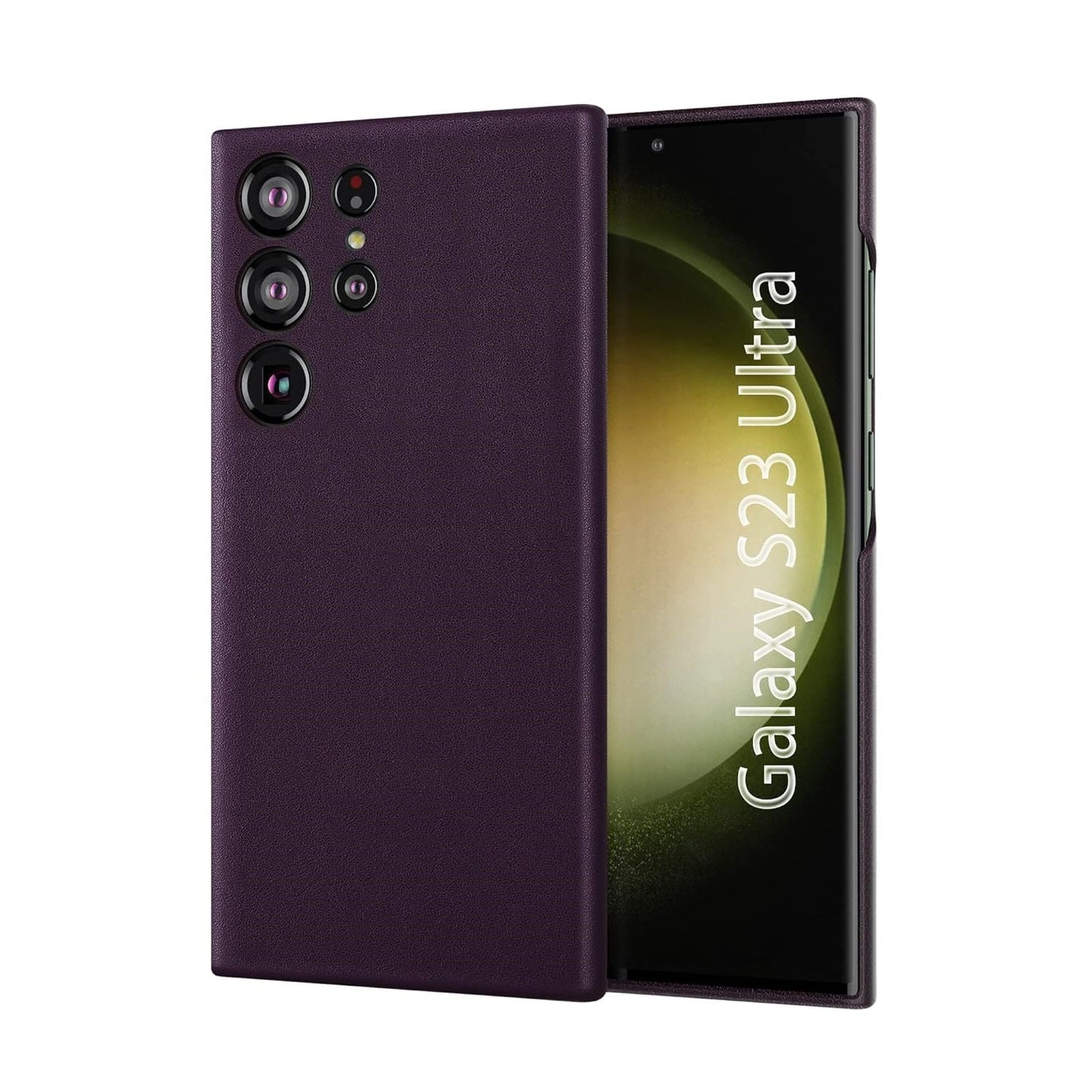 Samsung Galaxy S23 Ultra Vegan Leather Case Slim Profile - Wine