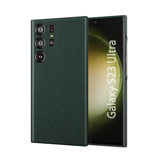 Samsung Galaxy S23 Ultra Vegan Leather Case Slim Profile - Green
