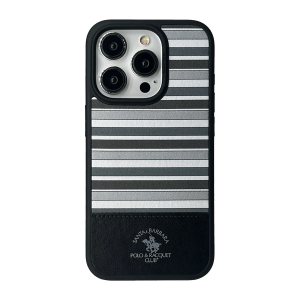 Santa Barbara Isaac Series Genuine Leather Case for iPhone 15 Pro - Black