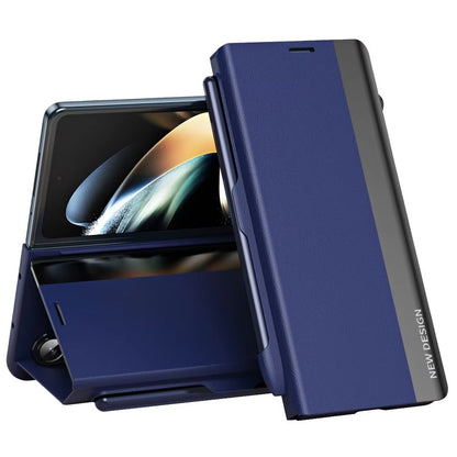 Samsung Galaxy Z Fold 6 Leather Flip Case With Stylus & S Pen Holder