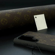 Samsung Galaxy S24 Ultra Louis Vuitton LV Leather Case - Brown