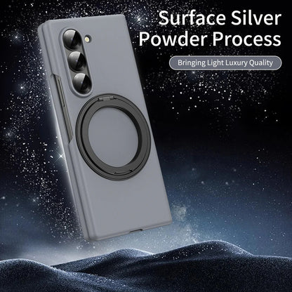Samsung Galaxy Z Fold 6 Thunderbolt Shockproof Case with 360 Metal Rotating Ring & Front Glass Protection